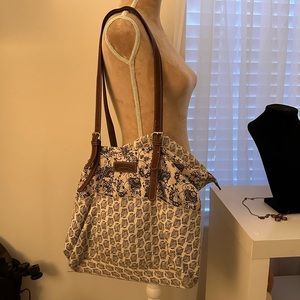 Vintage canvas union bay tote bag